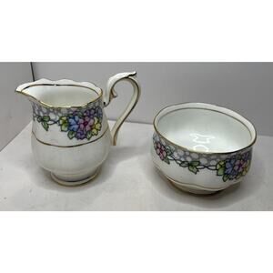 Vintage Royal Albert Pattern 2132 Individual Cream & Sugar
